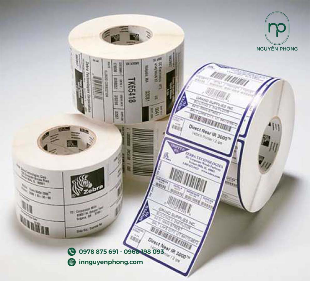 Mẫu decal cuộn in dán tem phụ